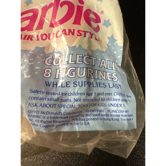 Vintage 1992 McDonald’s Barbie Twinkle Lights Happy Meal Toy – Sealed - Picture 4 of 10